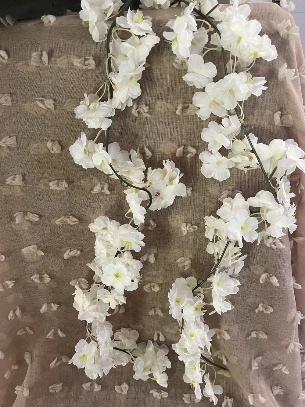 White Artificial Flower Garland Vine